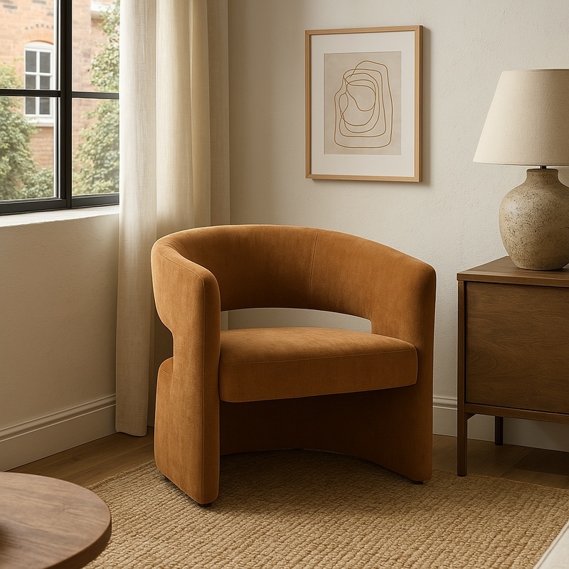 Πολυθρόνα Leicy pakoworld ύφασμα σε καφέ απόχρωση 69x63x76.5εκ Πολυθρόνα Leicy pakoworld ύφασμα σε καφέ απόχρωση 69x63x76.5εκ - Image 2