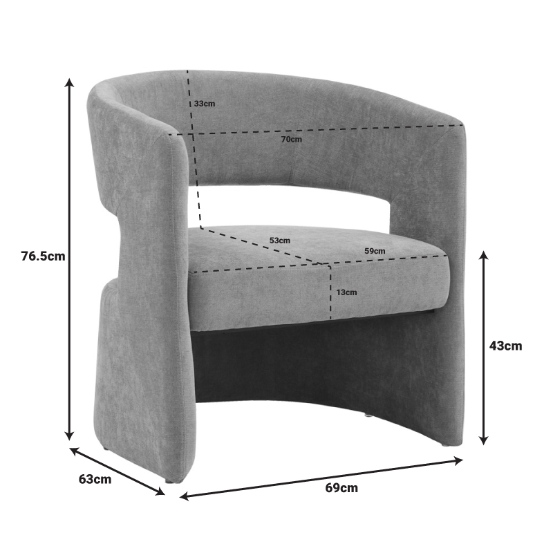 Πολυθρόνα Leicy pakoworld ύφασμα σε καφέ απόχρωση 69x63x76.5εκ Πολυθρόνα Leicy pakoworld ύφασμα σε καφέ απόχρωση 69x63x76.5εκ - Image 9