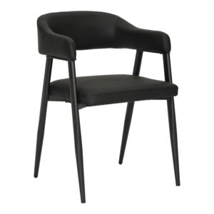 Πολυθρόνα Sezan haroma pu σε μαύρη απόχρωση 56x55x78εκ