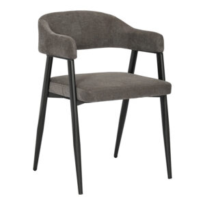 Πολυθρόνα Sezan haroma ύφασμα σε ανθρακί απόχρωση 56x55x78εκ