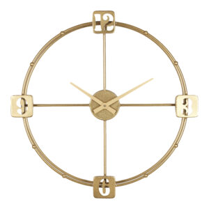 Ρολόι τοίχου Hunga haroma μέταλλο σε χρυσή απόχρωση 60x7.5x60εκ