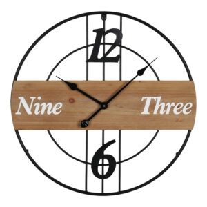 Ρολόι τοίχου Tabla haroma μέταλλο σε μαύρη απόχρωση 60x3x60εκ