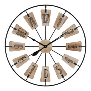 Ρολόι τοίχου Fepo haroma μέταλλο σε μαύρη απόχρωση 80x3x80εκ