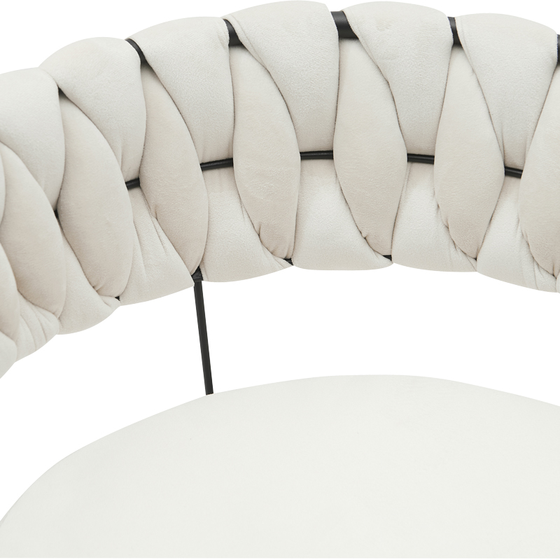 Πολυθρόνα Alkia pakoworld σε κρεμ βελούδο με πόδι μαύρο μέταλλο 60x57x68εκ Πολυθρόνα Alkia pakoworld σε κρεμ βελούδο με πόδι μαύρο μέταλλο 60x57x68εκ - Image 6