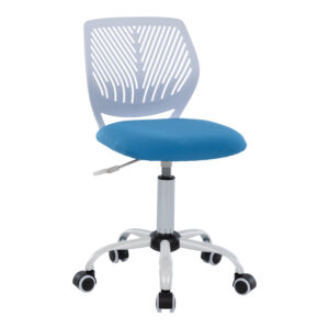 Καρέκλα γραφείου παιδική Kador haroma με ύφασμα mesh σε μπλε-λευκή απόχρωση 52x52x72-84εκ