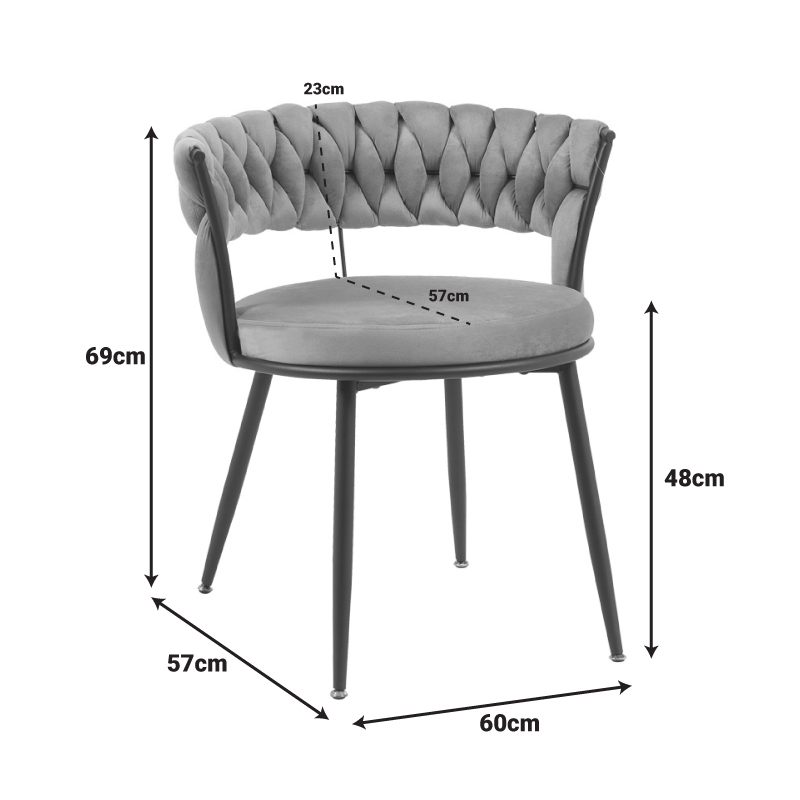 Πολυθρόνα Alkia pakoworld σε κίτρινο βελούδο με μαύρο πόδι μέταλλο 60x57x68εκ Πολυθρόνα Alkia pakoworld σε κίτρινο βελούδο με μαύρο πόδι μέταλλο 60x57x68εκ - Image 9