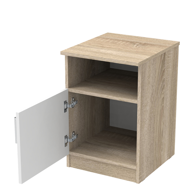 Κομοδίνο Galdi pakoworld σε sonoma-λευκή απόχρωση 40x45x60εκ Κομοδίνο Galdi pakoworld σε sonoma-λευκή απόχρωση 40x45x60εκ - Image 3