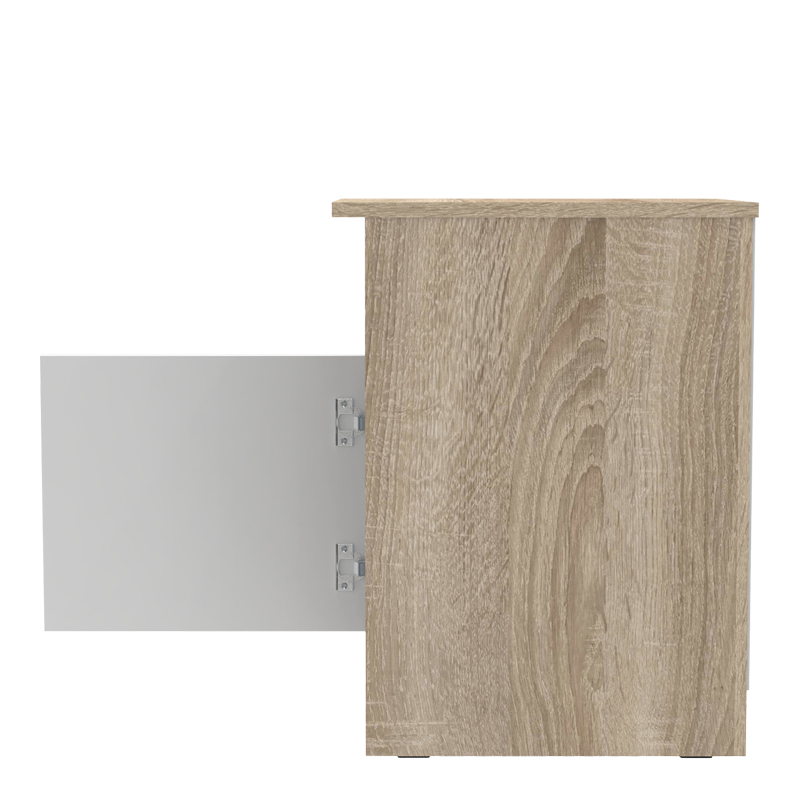 Κομοδίνο Galdi pakoworld σε sonoma-λευκή απόχρωση 40x45x60εκ Κομοδίνο Galdi pakoworld σε sonoma-λευκή απόχρωση 40x45x60εκ - Image 4