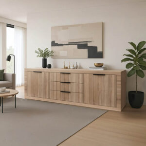 Μπουφές Doha haroma σε sonoma απόχρωση 210x45x80.5εκ