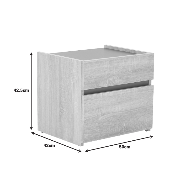 Κομοδίνο Comcie pakoworld σε φυσικό με γκρι απόχρωση 50x42x45.5εκ Κομοδίνο Comcie pakoworld σε φυσικό με γκρι απόχρωση 50x42x45.5εκ - Image 8