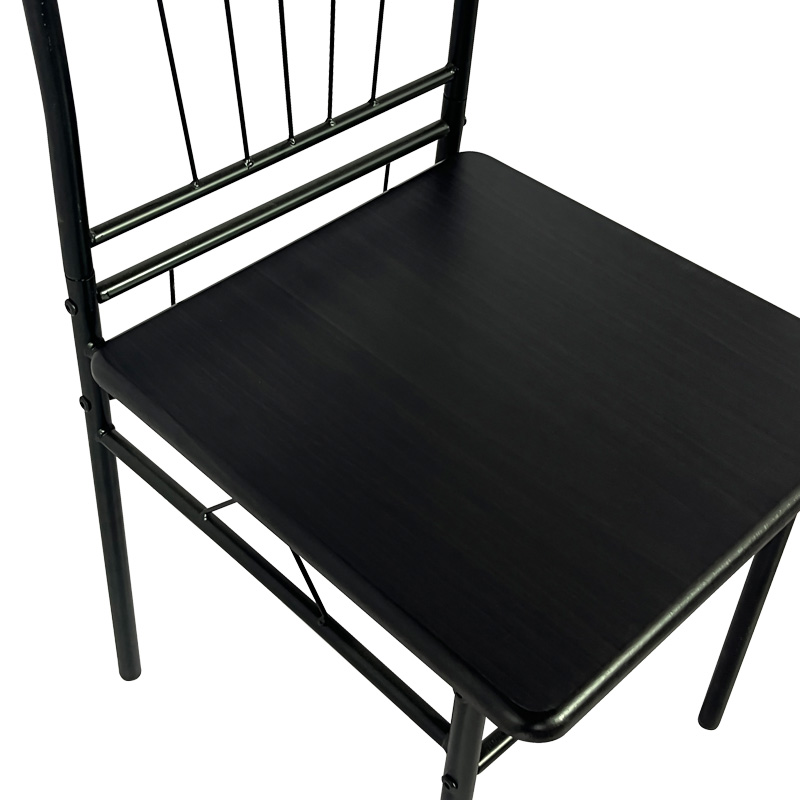 Τραπεζαρία Reforia pakoworld σετ 5τμχ mdf σε μαύρη απόχρωση με μαύρα μεταλλικά πόδια 110x60x74εκ Τραπεζαρία Reforia pakoworld σετ 5τμχ mdf σε μαύρη απόχρωση με μαύρα μεταλλικά πόδια 110x60x74εκ - Image 8