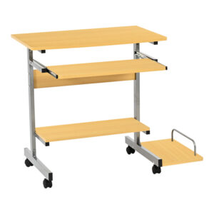 Γραφείο υπολογιστή Veronce haroma σε φυσική απόχρωση με μεταλλικό σκελετό 89x47x71εκ