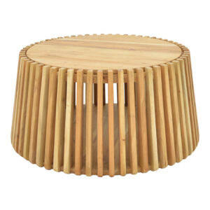 Τραπέζι με αποθηκευτικό χώρο Nesta haroma μασίφ ακακίας σε φυσική απόχρωση Φ70x33εκ