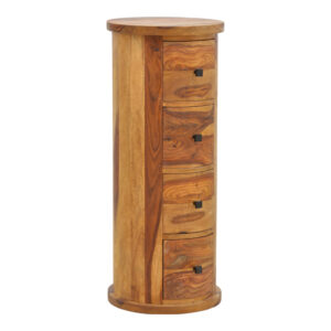 Συρταριέρα Settie haroma μασιφ ξύλο sheesham σε καρυδί απόχρωση Φ35x85εκ