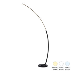 Φωτιστικό δαπέδου Urena haroma led μέταλλο σε μαύρη απόχρωση 70x28x165εκ
