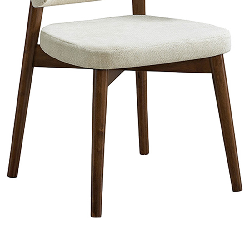 Καρέκλα Siena pakoworld rubberwood σε καρυδί-εκρού απόχρωση 48x50x81εκ Καρέκλα Siena pakoworld rubberwood σε καρυδί-εκρού απόχρωση 48x50x81εκ - Image 4