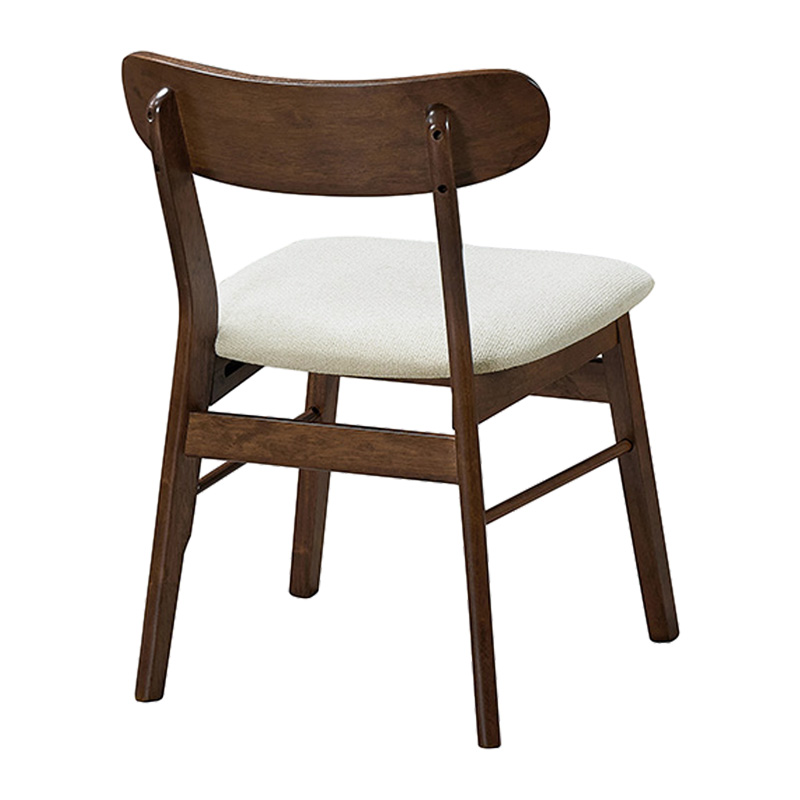 Καρέκλα Cairo pakoworld rubberwood σε καρυδί-εκρού απόχρωση 47x47x76εκ Καρέκλα Cairo pakoworld rubberwood σε καρυδί-εκρού απόχρωση 47x47x76εκ - Image 2