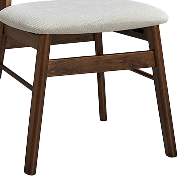 Καρέκλα Cairo pakoworld rubberwood σε καρυδί-εκρού απόχρωση 47x47x76εκ Καρέκλα Cairo pakoworld rubberwood σε καρυδί-εκρού απόχρωση 47x47x76εκ - Image 4