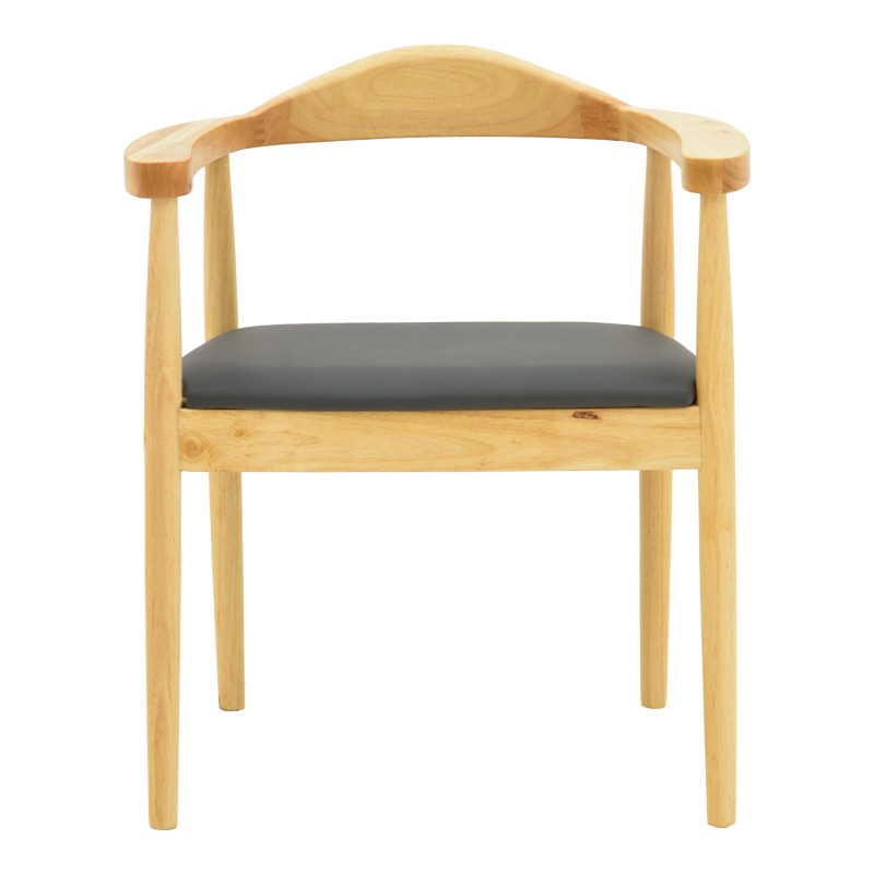 Πολυθρόνα Joube pakoworld rubberwood σε φυσική απόχρωση με μαύρο pu μαξιλάρι 59x48x73εκ Πολυθρόνα Joube pakoworld rubberwood σε φυσική απόχρωση με μαύρο pu μαξιλάρι 59x48x73εκ - Image 5