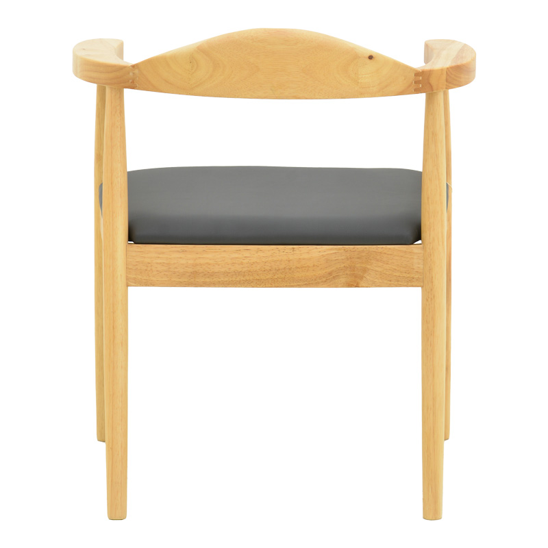 Πολυθρόνα Joube pakoworld rubberwood σε φυσική απόχρωση με μαύρο pu μαξιλάρι 59x48x73εκ Πολυθρόνα Joube pakoworld rubberwood σε φυσική απόχρωση με μαύρο pu μαξιλάρι 59x48x73εκ - Image 6