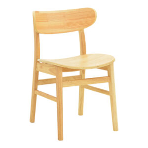 Καρέκλα Lumnia haroma rubberwood σε φυσική απόχρωση 46x50x76εκ