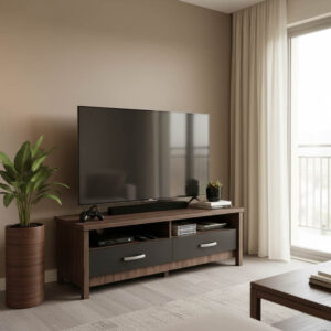 Έπιπλο τηλεόρασης Podizor haroma σε oak-ανθρακί απόχρωση 120x45x42.5εκ