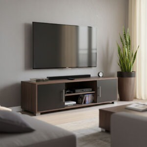 Έπιπλο τηλεόρασης Serank haroma σε oak-ανθρακί απόχρωση 120x40x40εκ