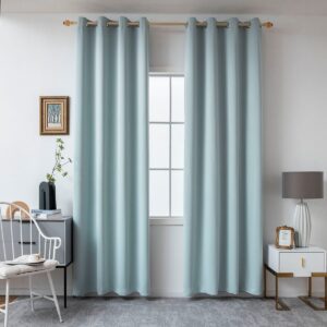 Beauty Home Κουρτίνα Blackout σκίασης με 8 κρίκους Ideal Art 8400 140x270 Σιέλ