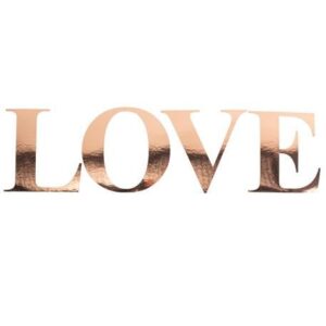 Beauty Home ΑΥΤΟΚΟΛΛΗΤΑ ΡΟΖ ΧΡΥΣΟ LOVE 15 CM