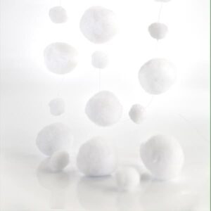 Beauty Home ΓΙΡΛΑΝΤΑ ΜΕ ΛΕΥΚΑ  ΠΟΝ ΠΟΝ 180 CM