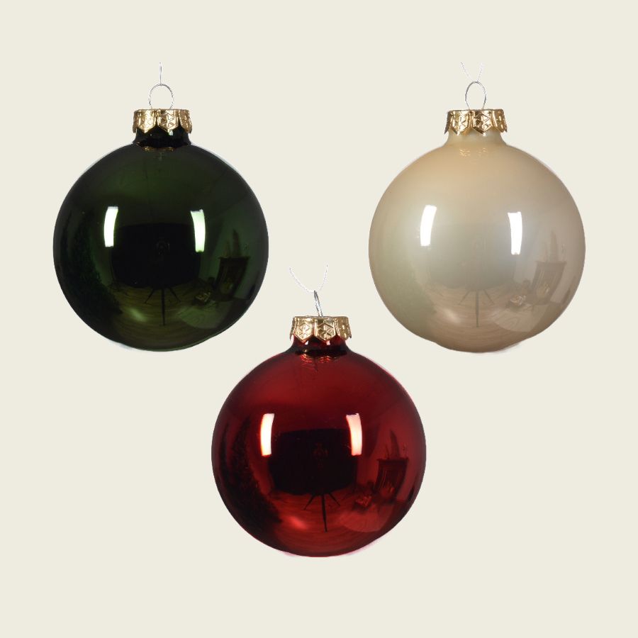 Beauty Home ΓΥΑΛΙΝΕΣ ΜΠΑΛΕΣ 3 ΧΡΩΜΑΤΑ 8 cm ΣΕΤ 16 ΤΜΧ Beauty Home ΓΥΑΛΙΝΕΣ ΜΠΑΛΕΣ 3 ΧΡΩΜΑΤΑ 8 cm ΣΕΤ 16 ΤΜΧ