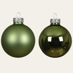 Beauty Home ΓΥΑΛΙΝΕΣ ΜΠΑΛΕΣ ΛΑΔΙ 6 CM ΣΕΤ 12 ΤΜΧ