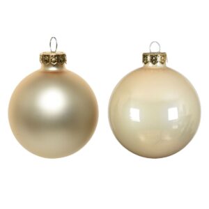 Beauty Home ΓΥΑΛΙΝΕΣ ΜΠΑΛΕΣ ΣΑΜΠΑΝΙ 6 CM ΣΕΤ 12 ΤΜΧ