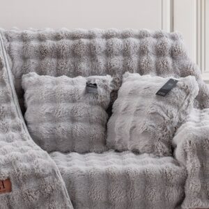 Beauty Home Γούνινη Μαξιλαροθήκη διακοσμητική Art 8721 40x40 Γκρι