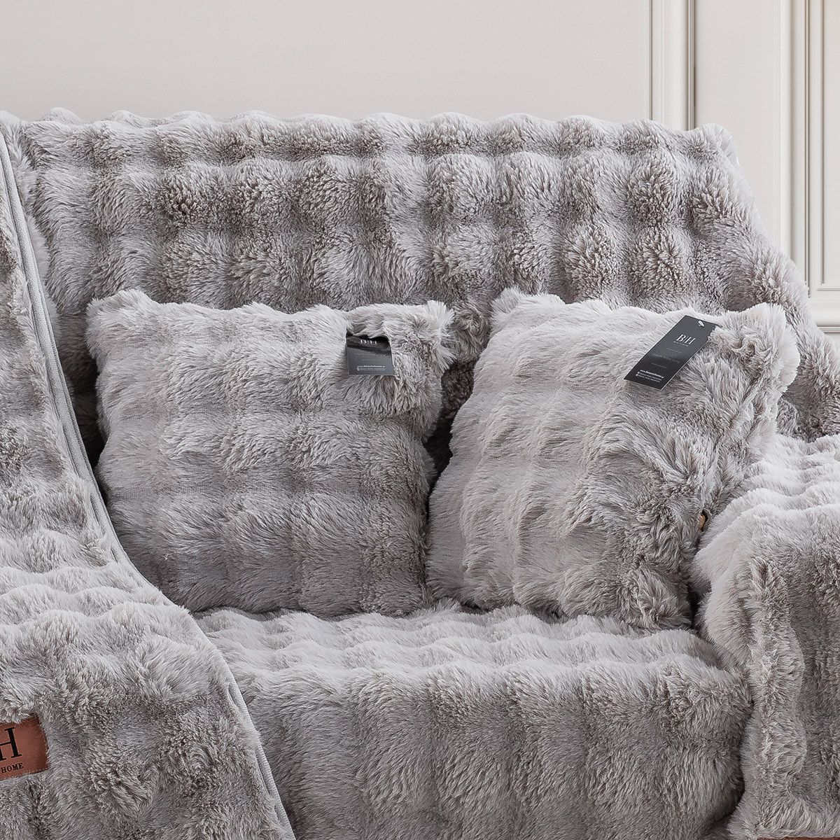 Beauty Home Γούνινη Μαξιλαροθήκη διακοσμητική Art 8721 40x40 Γκρι Beauty Home Γούνινη Μαξιλαροθήκη διακοσμητική Art 8721 40x40 Γκρι