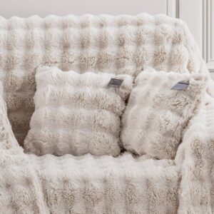 Beauty Home Γούνινη Μαξιλαροθήκη διακοσμητική Art 8723 40x40 Εκρού