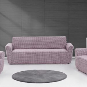 Beauty Home Ελαστικά καλύμματα καναπέ σετ 3τμχ Art 8600 Λιλά