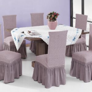 Beauty Home Ελαστικά καλύμματα καρέκλας σετ 6τμχ Art 8601 Λιλά