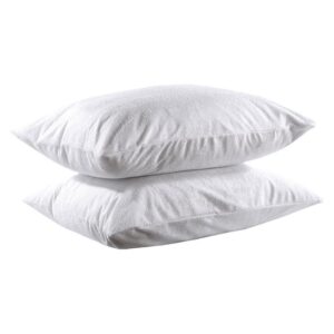 Beauty Home Ζεύγος αδιάβροχες προστατευτικές μαξιλαροθήκες 50x70 Λευκό