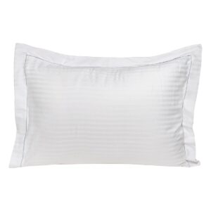 Beauty Home Ζεύγος μαξιλαροθήκες πλακέ Oxford Dobby Cotton Rich Blend Art 1381 53x73+5 Λευκό