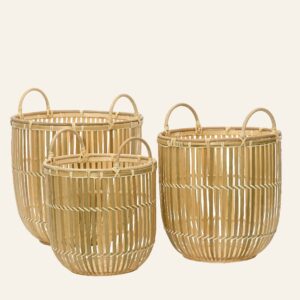 Beauty Home ΚΑΛΑΘΙΑ ΜΠΑΜΠΟΥ 38 x 35 cm ΣΕΤ 3 ΤΜΧ