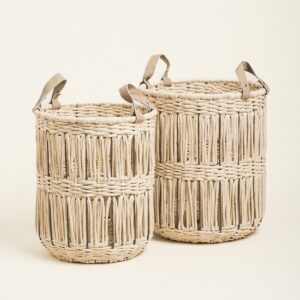 Beauty Home ΚΑΛΑΘΙΑ ΧΕΙΡΟΠΟΙΗΤΑ ΜΕ ΚΟΡΔΟΝΙ 38 ΚΑΙ 33 cm ΣΕΤ 2 ΤΜΧ