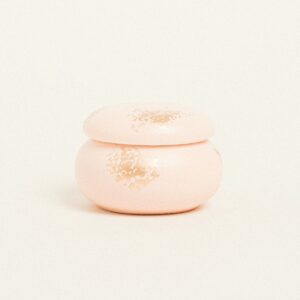 Beauty Home ΚΕΡΑΜΙΚΗ ΜΠΙΖΟΥΤΙΕΡΑ ΜΑΚΑΡΟΝ ΜΕ ΧΡΥΣΗ ΛΕΠΤΟΜΕΡΕΙΑ 6,5 x 5 cm ΣΟΜΟΝ / ΧΡΥΣΟ