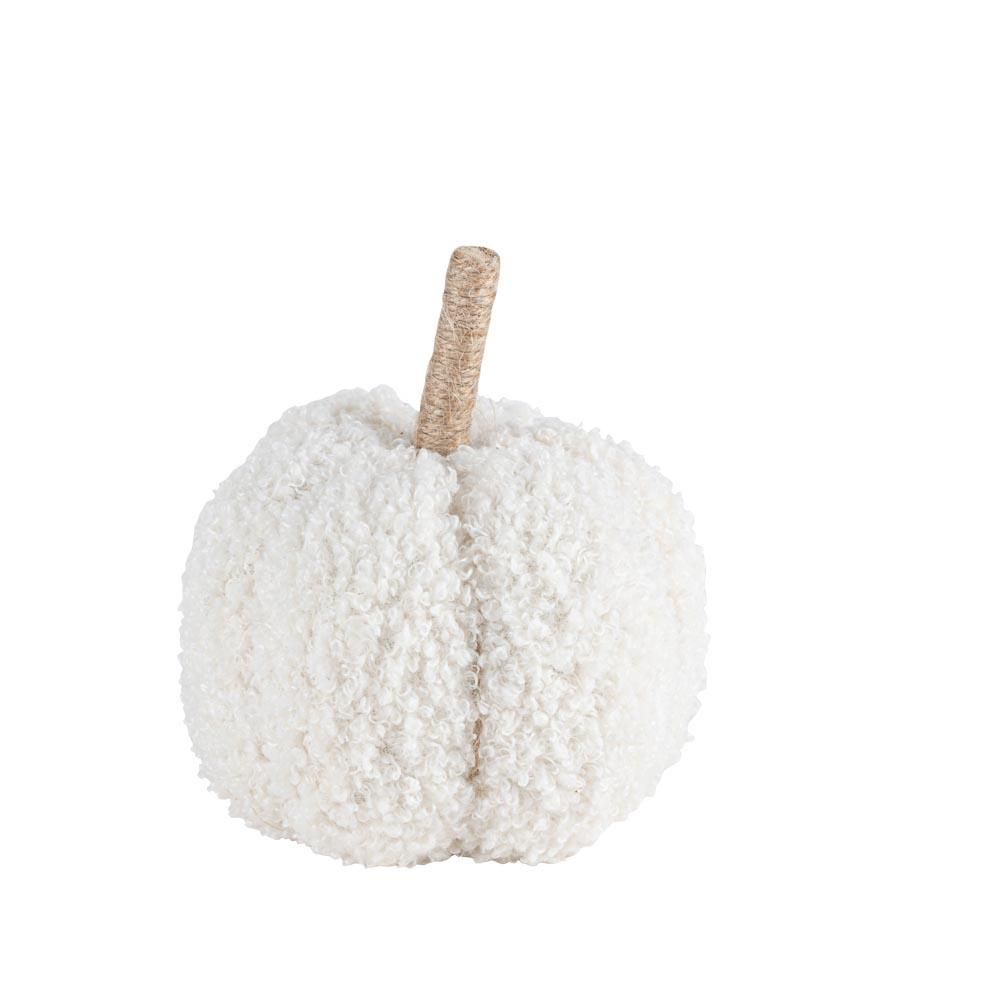 Beauty Home Κολοκύθα υφασμάτινη μπουκλέ λευκή Ø11 x 13 cm Beauty Home Κολοκύθα υφασμάτινη μπουκλέ λευκή Ø11 x 13 cm