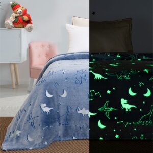 Beauty Home Κουβέρτα μονή φωσφορίζουσα Flash Art 6128  160x220 Γαλάζιο