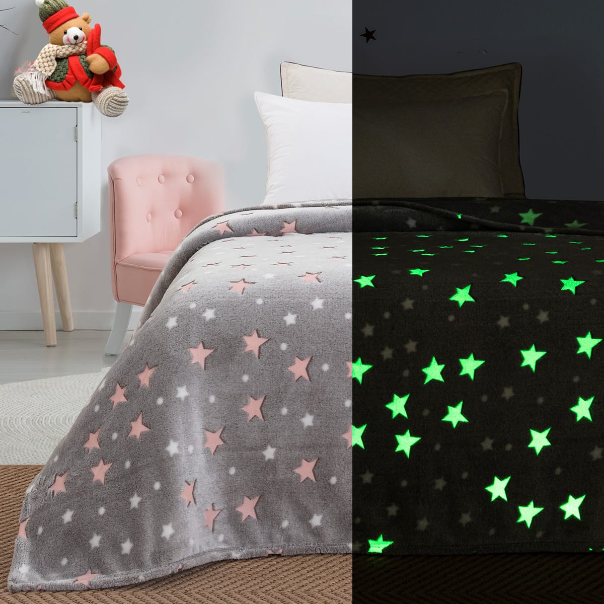 Beauty Home Κουβέρτα υπέρδιπλη φωσφορίζουσα Flash Art 1991 220x240 Γκρι Beauty Home Κουβέρτα υπέρδιπλη φωσφορίζουσα Flash Art 1991 220x240 Γκρι