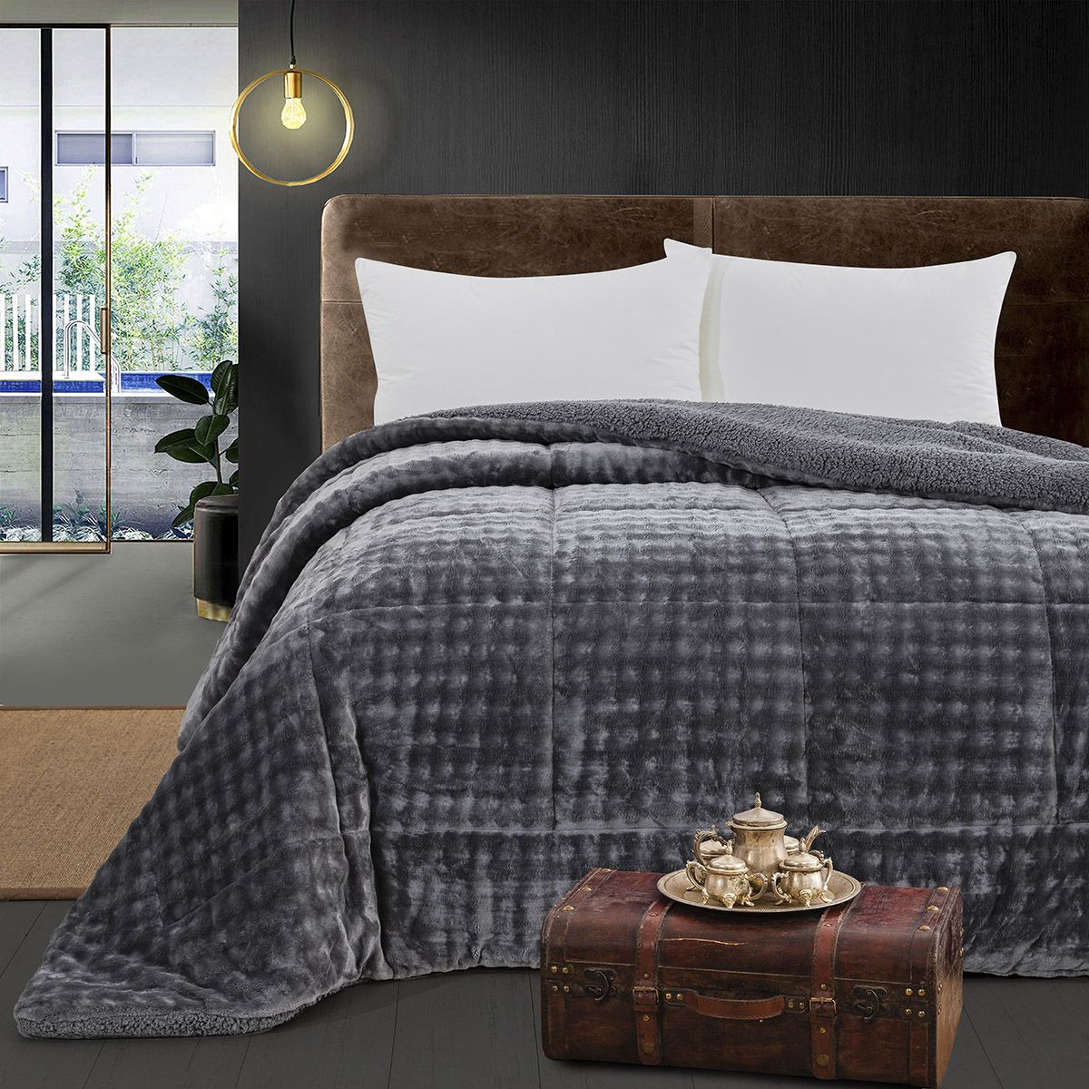 Beauty Home Κουβερτοπάπλωμα ημίδιπλο Art 12511 180x240 Γκρι Beauty Home Κουβερτοπάπλωμα ημίδιπλο Art 12511 180x240 Γκρι