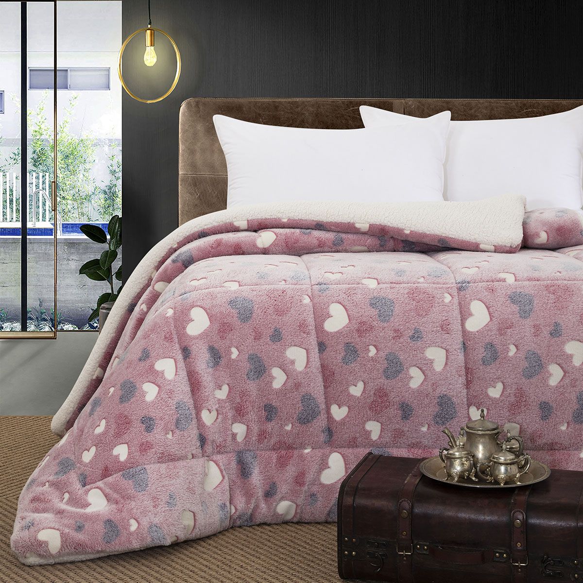 Beauty Home Κουβερτοπάπλωμα μονό φωσφοριζέ Glow Art 6153 160x220 Ροζ Beauty Home Κουβερτοπάπλωμα μονό φωσφοριζέ Glow Art 6153 160x220 Ροζ