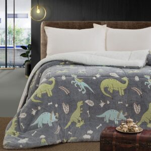 Beauty Home Κουβερτοπάπλωμα μονό φωσφοριζέ Glow Art 6270 160x220 Γκρι