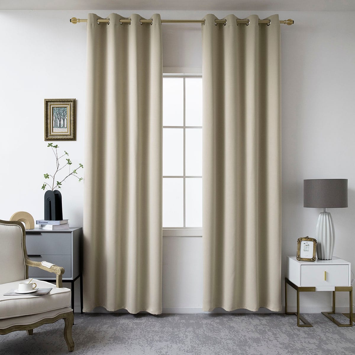 Beauty Home Κουρτίνα Blackout σκίασης με 8 κρίκους Ideal Art 8400 140x270 Άμμου Beauty Home Κουρτίνα Blackout σκίασης με 8 κρίκους Ideal Art 8400 140x270 Άμμου